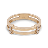 14K Men's Contemporary Diamond Ring with 0.20Tw Round Diamonds - Miral Jewelry