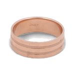 14K Men's Rose Gold Wedding Ring - Miral Jewelry