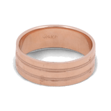 14K Men's Rose Gold Wedding Ring - Miral Jewelry