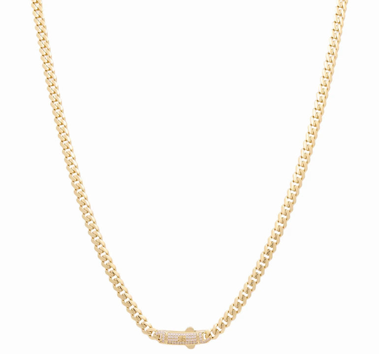 14K Men's Yellow Gold 14K Monaco Chain 24" - Miral Jewelry