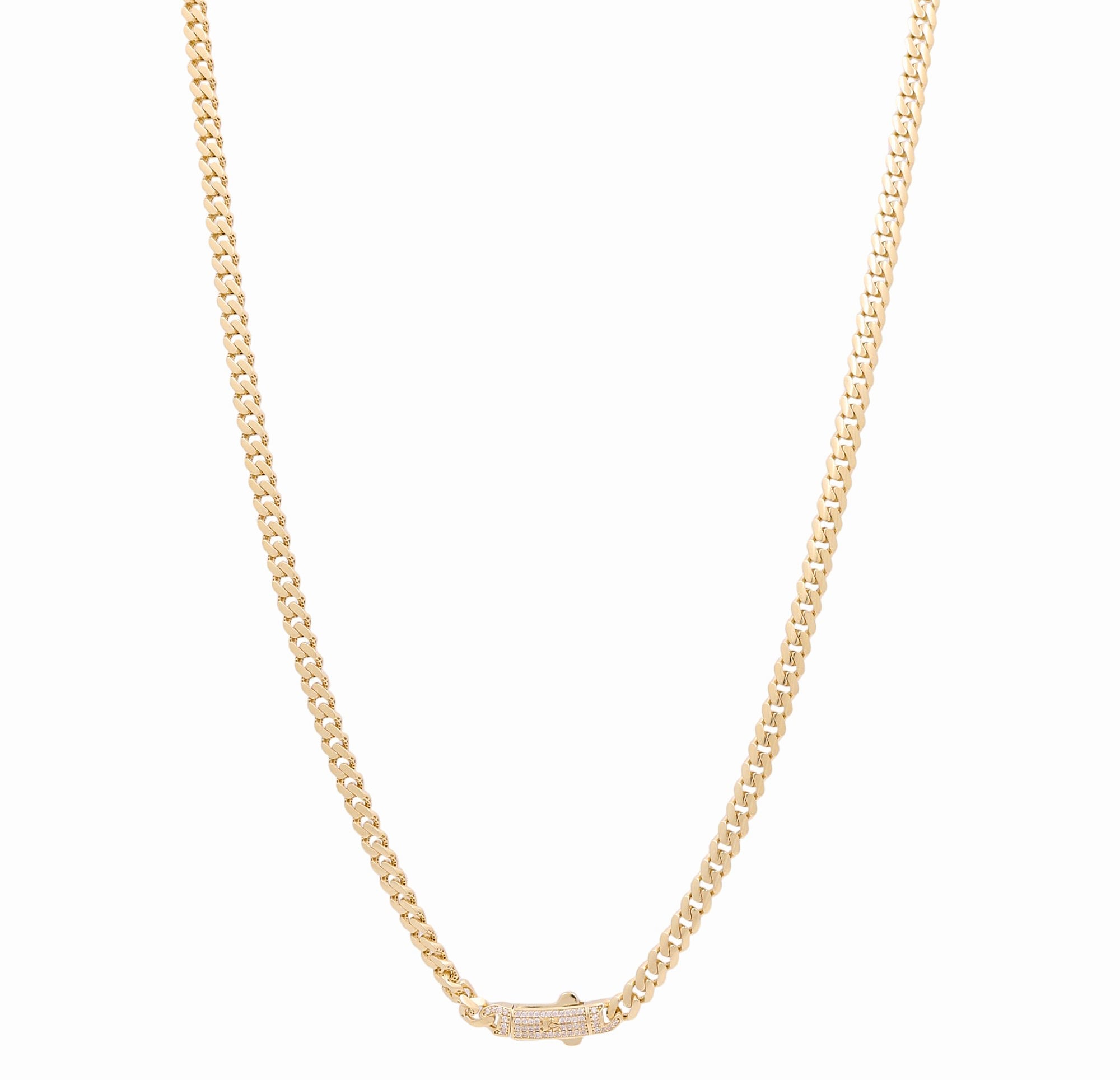 14K Men's Yellow Gold Monaco Chain 24" - Miral Jewelry