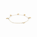 14K Tri Color Gold Ankle Bracelet - Miral Jewelry