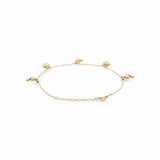 14K Tri Color Gold Ankle Bracelet - Miral Jewelry