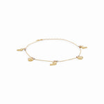 14K Tri Color Gold Ankle Bracelet - Miral Jewelry