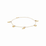 14K Tri Color Gold Ankle Bracelet - Miral Jewelry