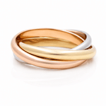 14K Tri Color Gold Bands Fashion Women's Ring - Miral Jewelry