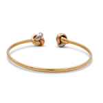 14K Tri Color Gold Bangle Bracelet Women's - Miral Jewelry