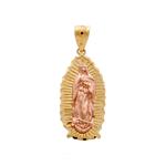 14K Two Tone Rose/Yellow Gold Guadalupe Pendant - Miral Jewelry