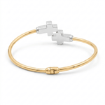 14K Two Tone White/Yellow Gold Bracelet Women's - Miral Jewelry