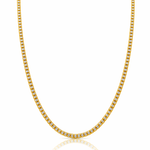 14K Two Tone White/Yellow Gold Chain 24" - Miral Jewelry