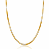 14K Two Tone White/Yellow Gold Chain 24" - Miral Jewelry