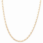 14K Two Tone White/Yellow Gold Chain 24" - Miral Jewelry