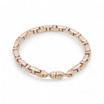 14K Two Tone White/Yellow Gold Italian Link Bracelet - Miral Jewelry