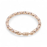 14K Two Tone White/Yellow Gold Italian Link Bracelet - Miral Jewelry