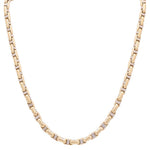 14k Two Tone White/Yellow Gold Italian Link Chain - Miral Jewelry