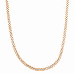 14k Two Tone Yellow/White Gold Italian Link Chain - Miral Jewelry