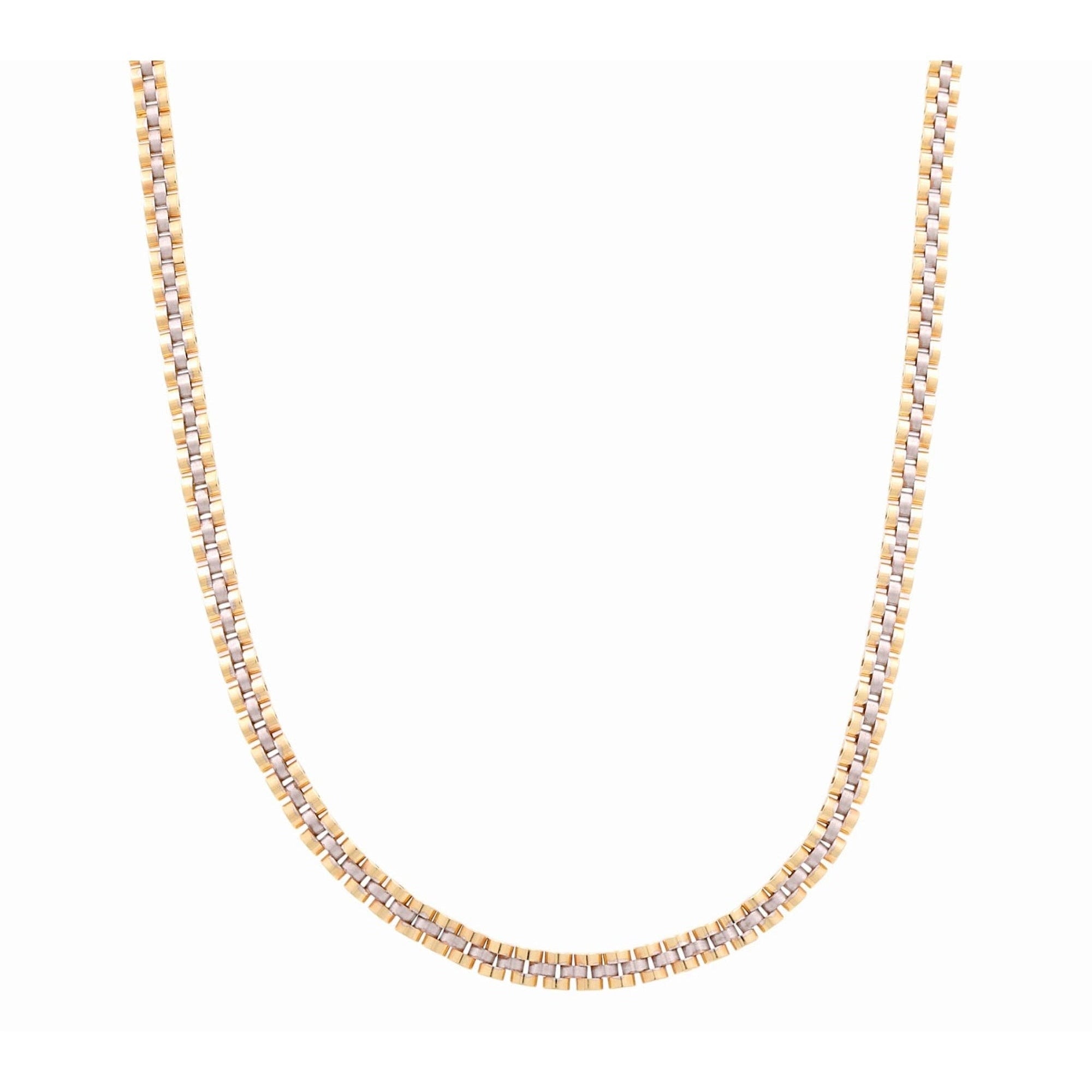 14K Two-Tone Gold Italian Link Chain 6mm, 24in, 36.6 g