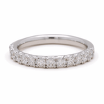 14K White Band Fashion Ring with 0.75Tw Round Diamonds - Miral Jewelry