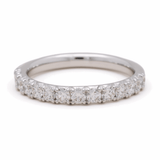 14K White Band Fashion Ring with 0.75Tw Round Diamonds - Miral Jewelry