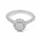 14K White Gold Bridal Woman Ring with Diamonds - Miral Jewelry
