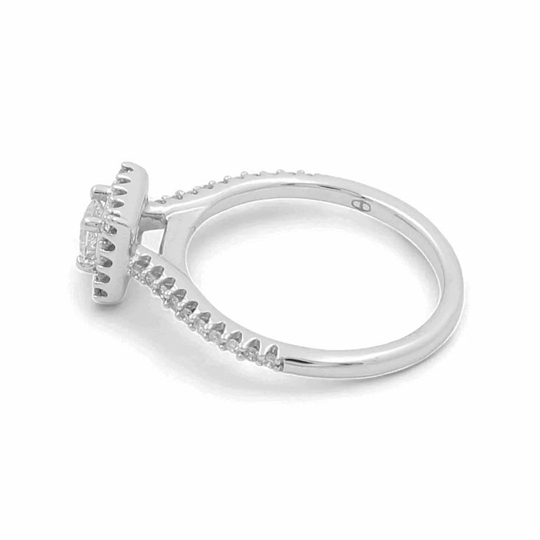 14K White Gold Bridal Woman Ring with Diamonds - Miral Jewelry