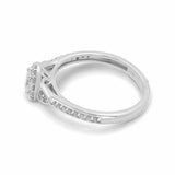 14K White Gold Bridal Woman Ring with Diamonds - Miral Jewelry