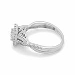 14K White Gold Bridal Woman Ring with Diamonds - Miral Jewelry
