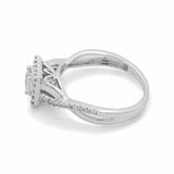 14K White Gold Bridal Woman Ring with Diamonds - Miral Jewelry