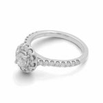 14K White Gold Bridal Woman Ring with Diamonds - Miral Jewelry
