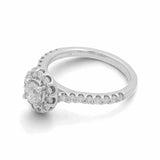 14K White Gold Bridal Woman Ring with Diamonds - Miral Jewelry