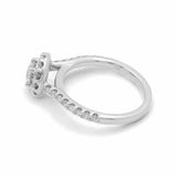 14K White Gold Bridal Woman Ring with Diamonds - Miral Jewelry