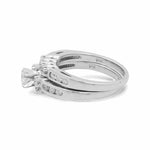 14K White Gold Bridal Woman Ring with Diamonds - Miral Jewelry