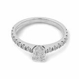 14K White Gold Bridal Woman's Ring with Diamonds - Miral Jewelry