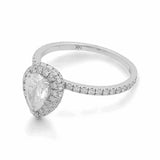 14K White Gold Bridal Woman's Ring with Diamonds - Miral Jewelry
