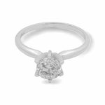 14K White Gold Bridal Woman's Ring with Diamonds - Miral Jewelry