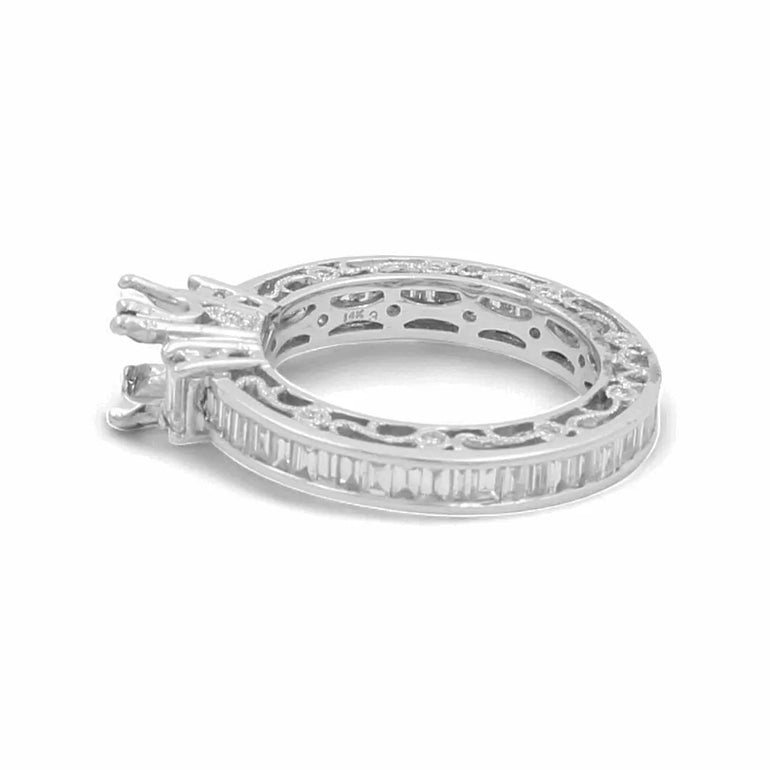 14K White Gold Bridal Woman's Ring with Diamonds - Miral Jewelry