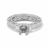 14K White Gold Bridal Woman's Ring with Diamonds - Miral Jewelry