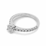 14K White Gold Bridal Woman's Ring with Diamonds - Miral Jewelry