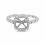 14K White Gold Bridal Woman's Ring with Diamonds - Miral Jewelry