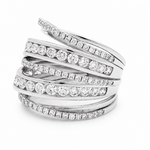 14K White Gold Diamond Fashion Ring with 2.37Tw Round Diamond - Miral Jewelry