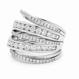 14K White Gold Diamond Fashion Ring with 2.37Tw Round Diamond - Miral Jewelry