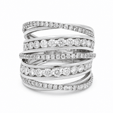 14K White Gold Diamond Fashion Ring with 2.37Tw Round Diamond - Miral Jewelry