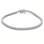 14K White Gold Diamond Tennis Bracelet – 2.33 ct tw, 7" - Miral Jewelry