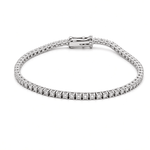 14K White Gold Diamond Tennis Bracelet – 2.91 ct tw, 7" - Miral Jewelry