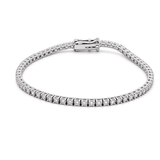 14K White Gold Diamond Tennis Bracelet – 2.91 ct tw, 7" - Miral Jewelry