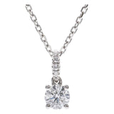 14K White Gold Fancy Link Diamond Necklace with 0.23Tw Round Diamond - Miral Jewelry