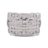 14K White Gold Fashion Diamond Woman Ring - Miral Jewelry