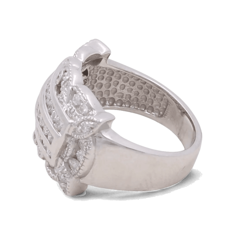14K White Gold Fashion Diamond Woman Ring - Miral Jewelry