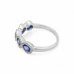 14K White Gold Fashion Sapphire Women's Ring - Miral Jewelry