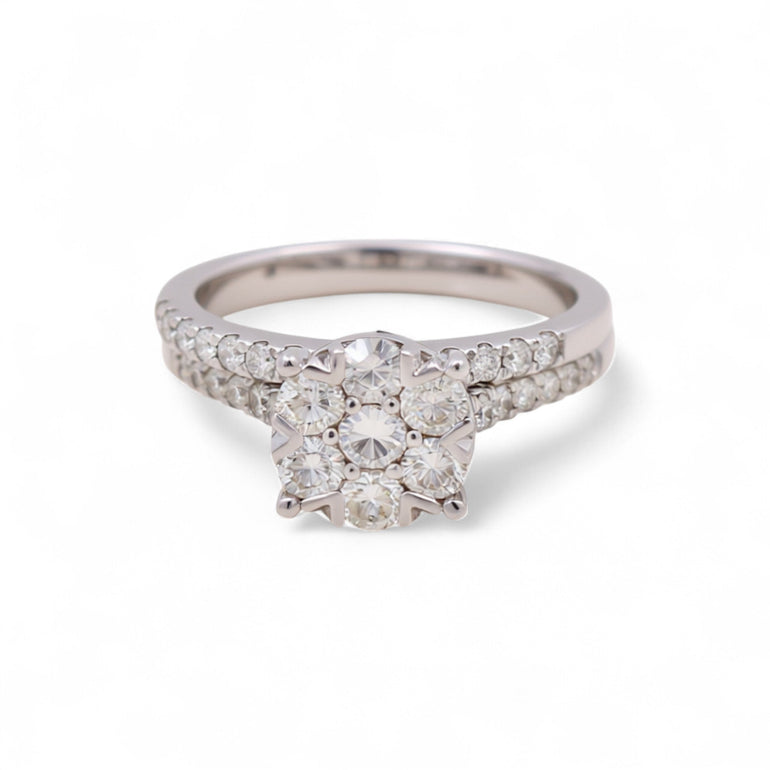 14K White Gold Round Diamond Bridal with 2.00Tw Round Diamonds - Miral Jewelry